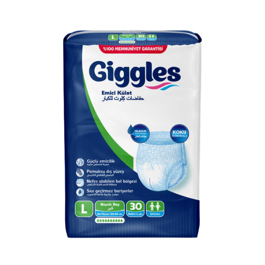 Giggles Yetişkin Emici Külot Bez - L Beden - 30 Adet